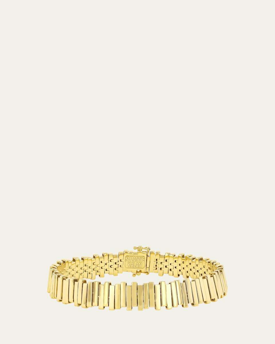 18K Yellow Gold Tennis Bracelet, 7"L